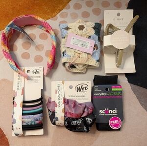 6 Pack Vibrant Hair Accessories Set - Various Styles & Colors